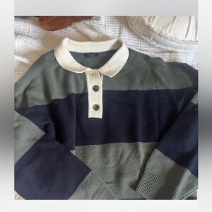 Striped Polo Sweater